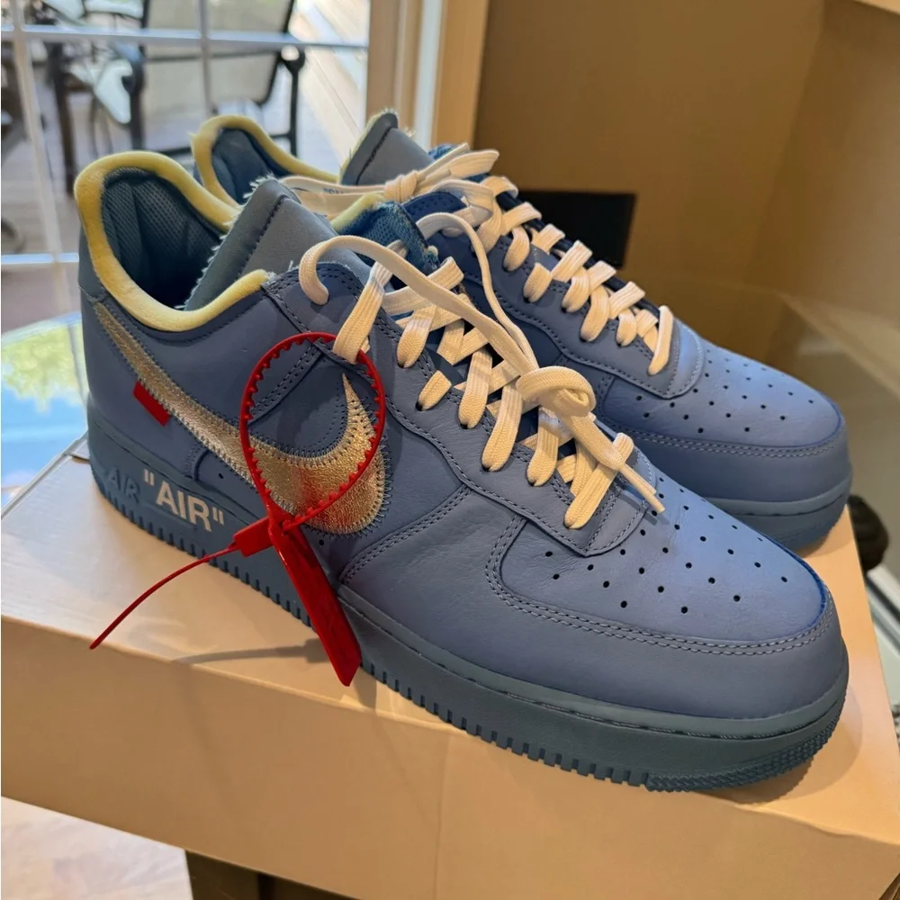 Nike Air Force 1 low Off White University Blue - Picture 3 of 13